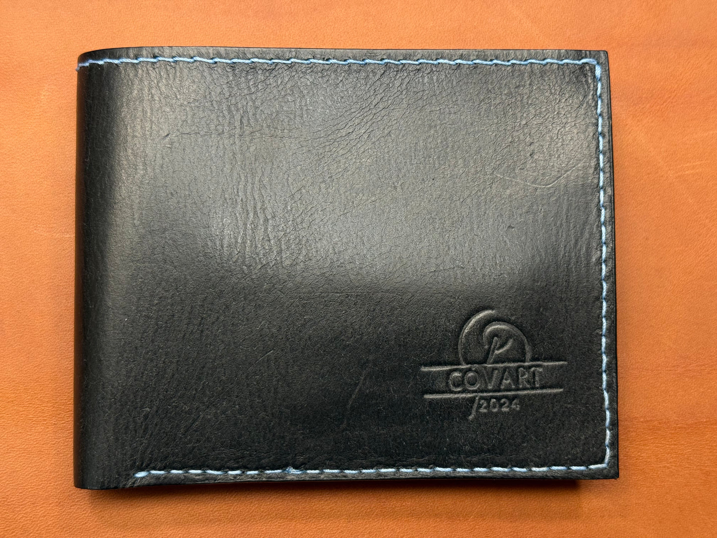 Elegante, handgenähte Ledergeldbörse