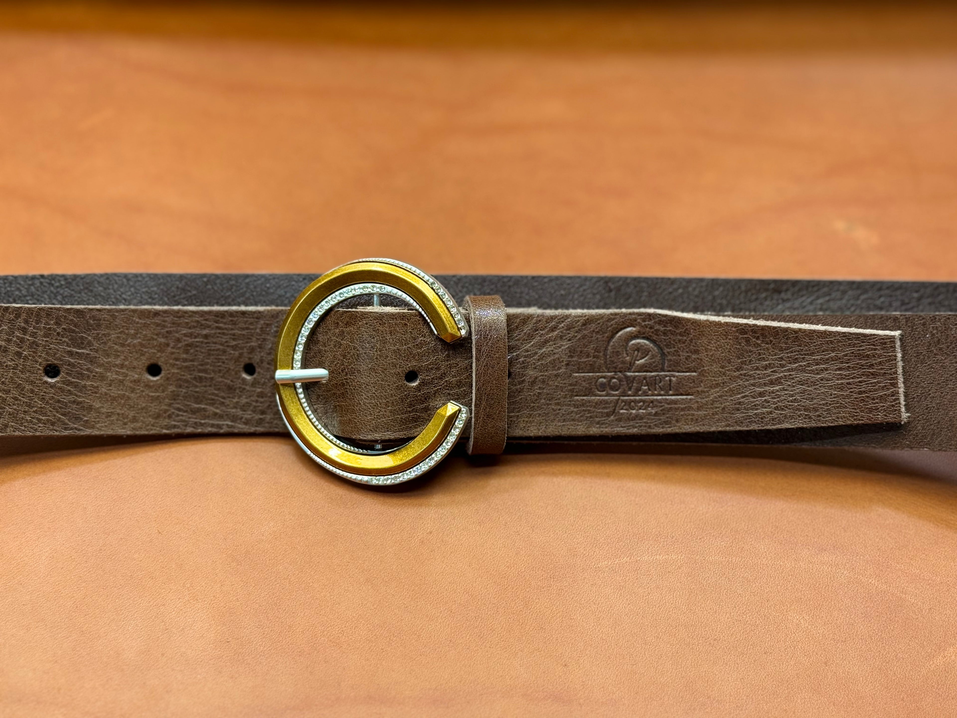 Handmade leather belt Kaelis 34