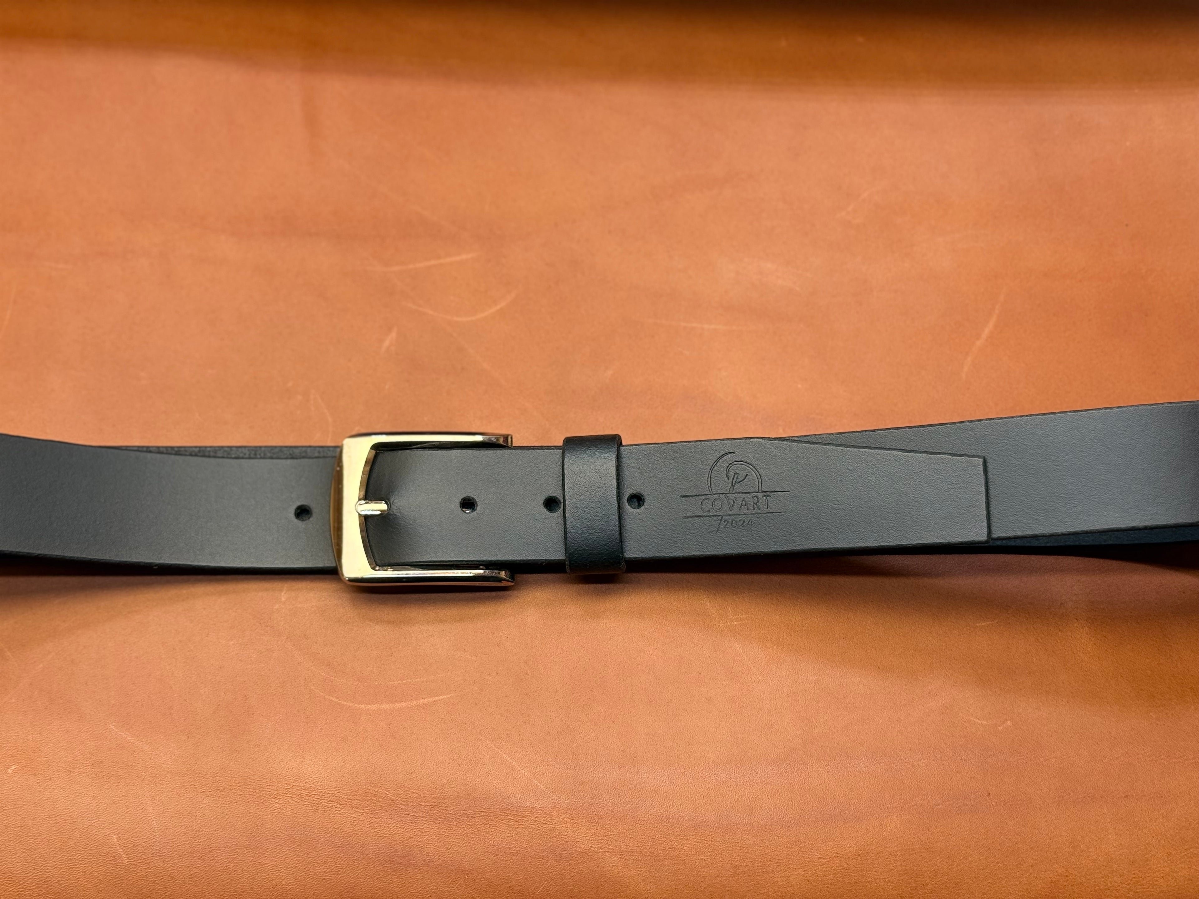 Hand-stitched Leather Belt Kaelis 35