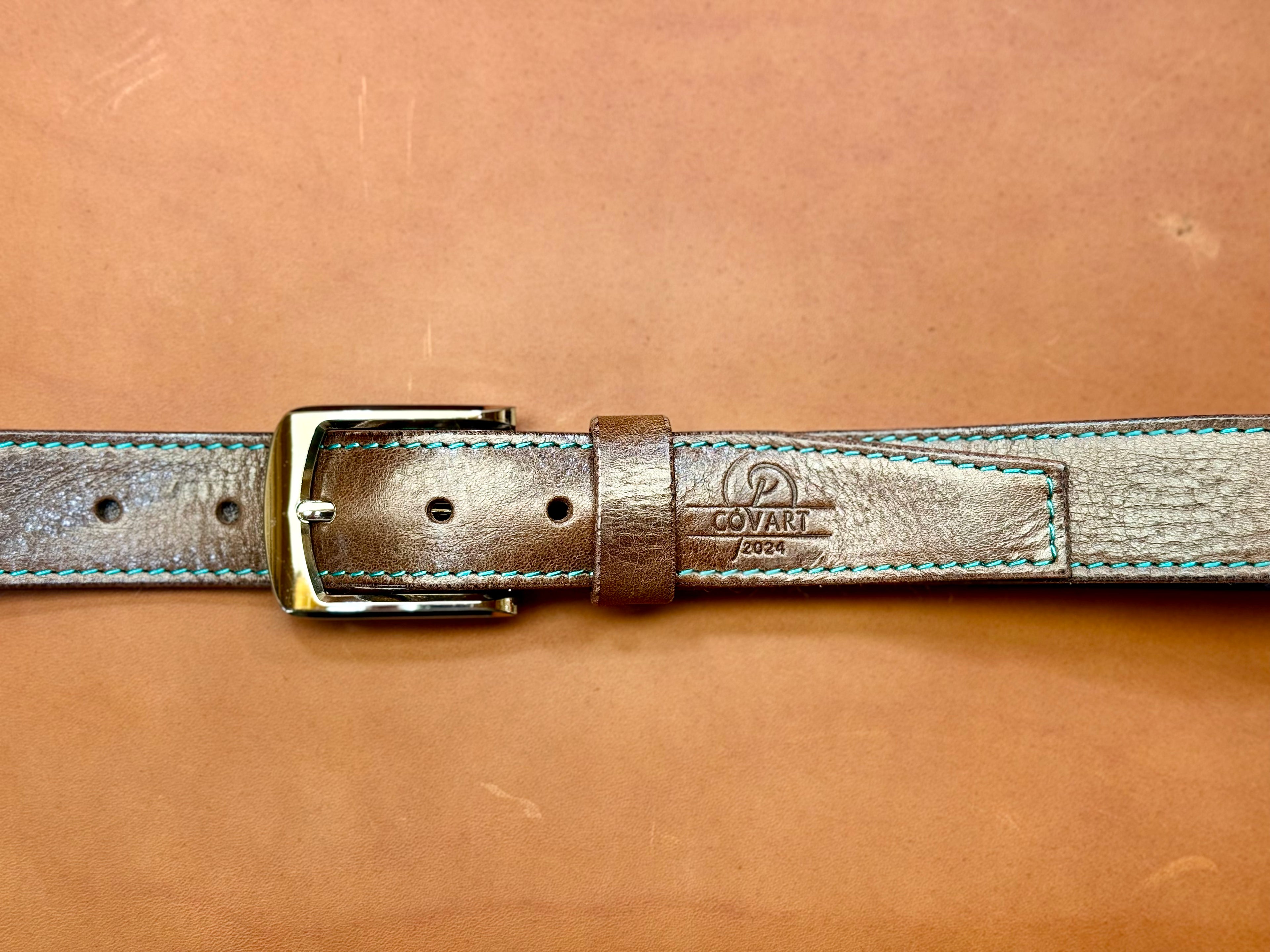 Hand-stitched belt Xyrian 34