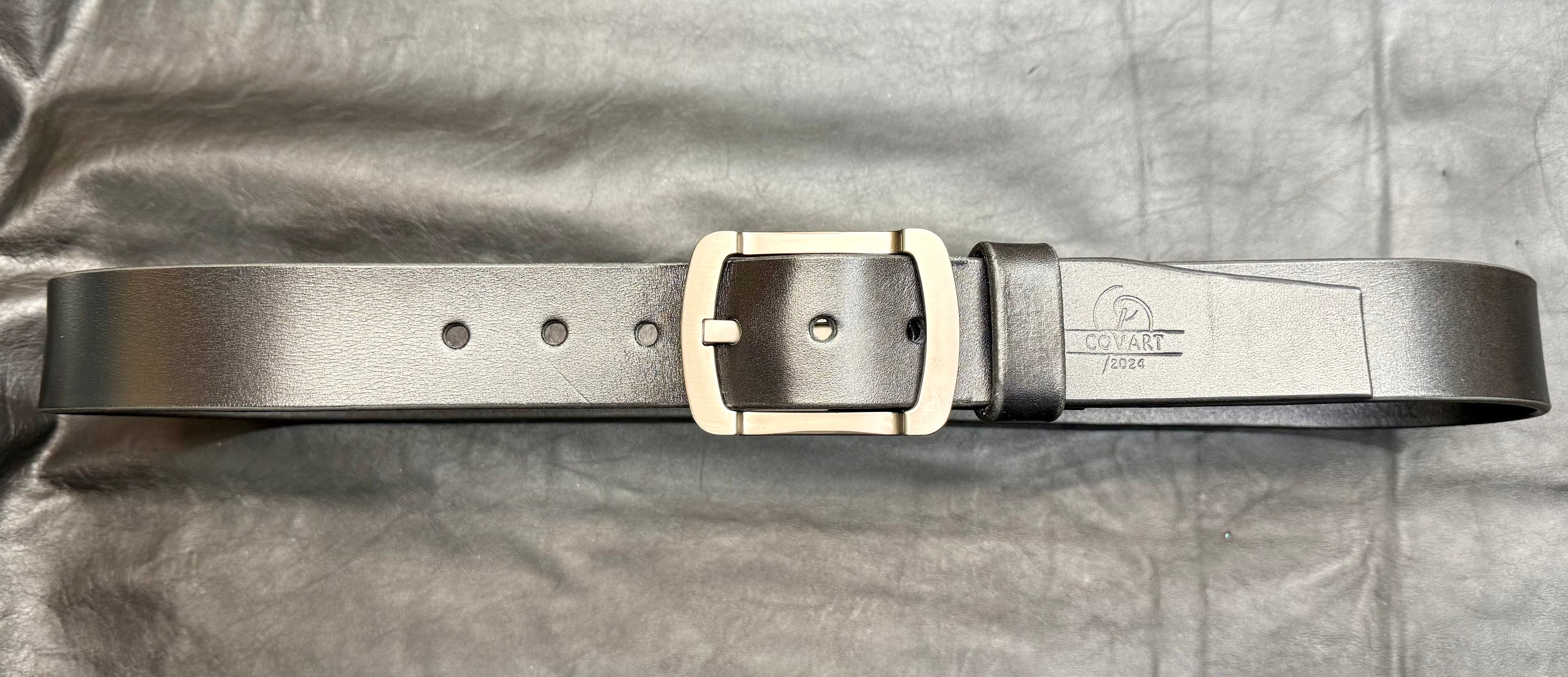 Hand-stitched leather belt Xyrian 40