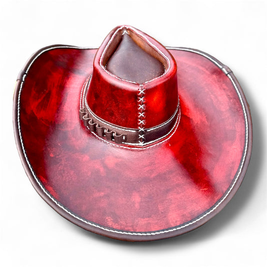 Kožni šešir - zapadnjački kaubojski stil