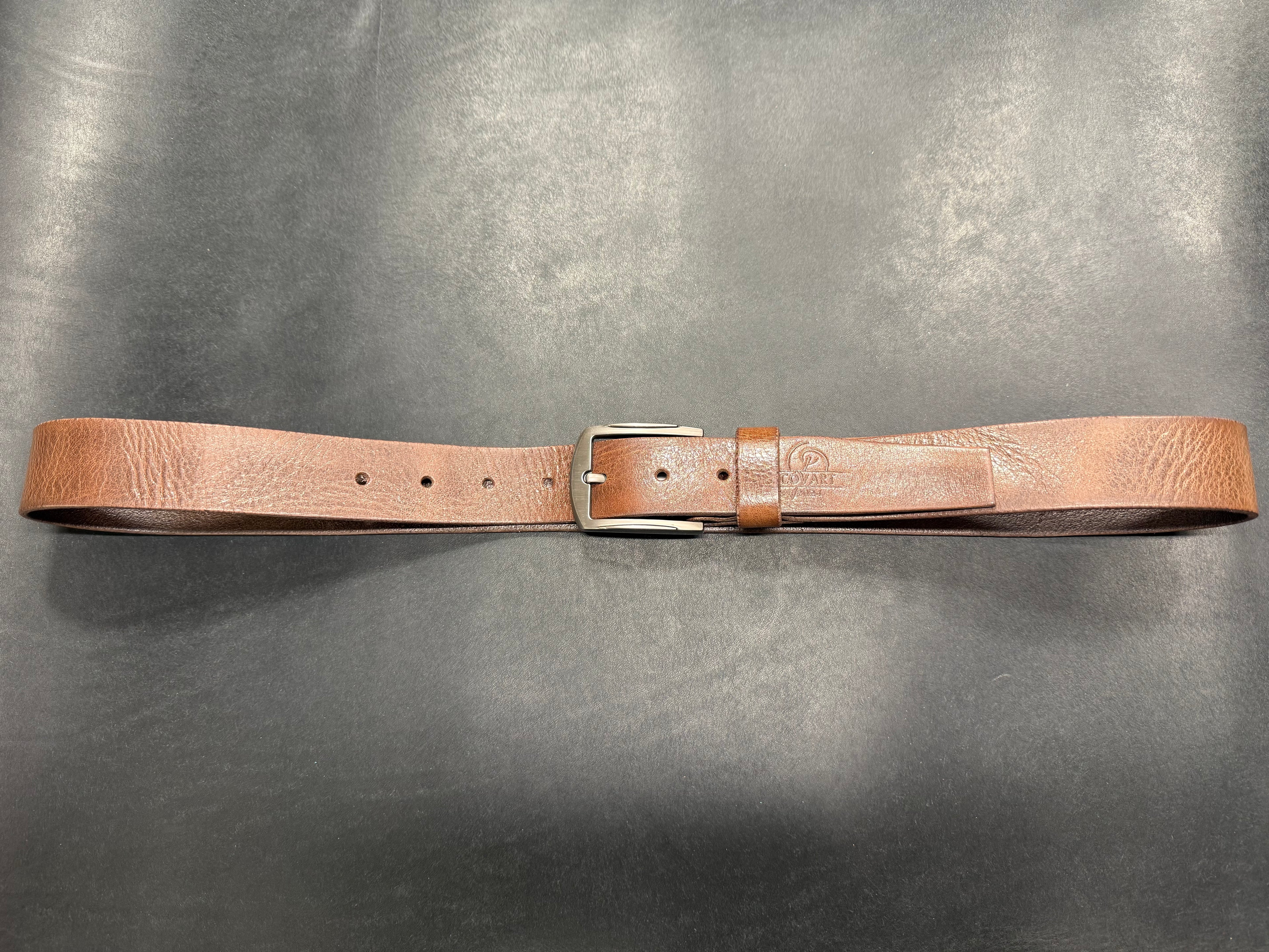 Hand stitched leather belt Zerath 35 Vintage