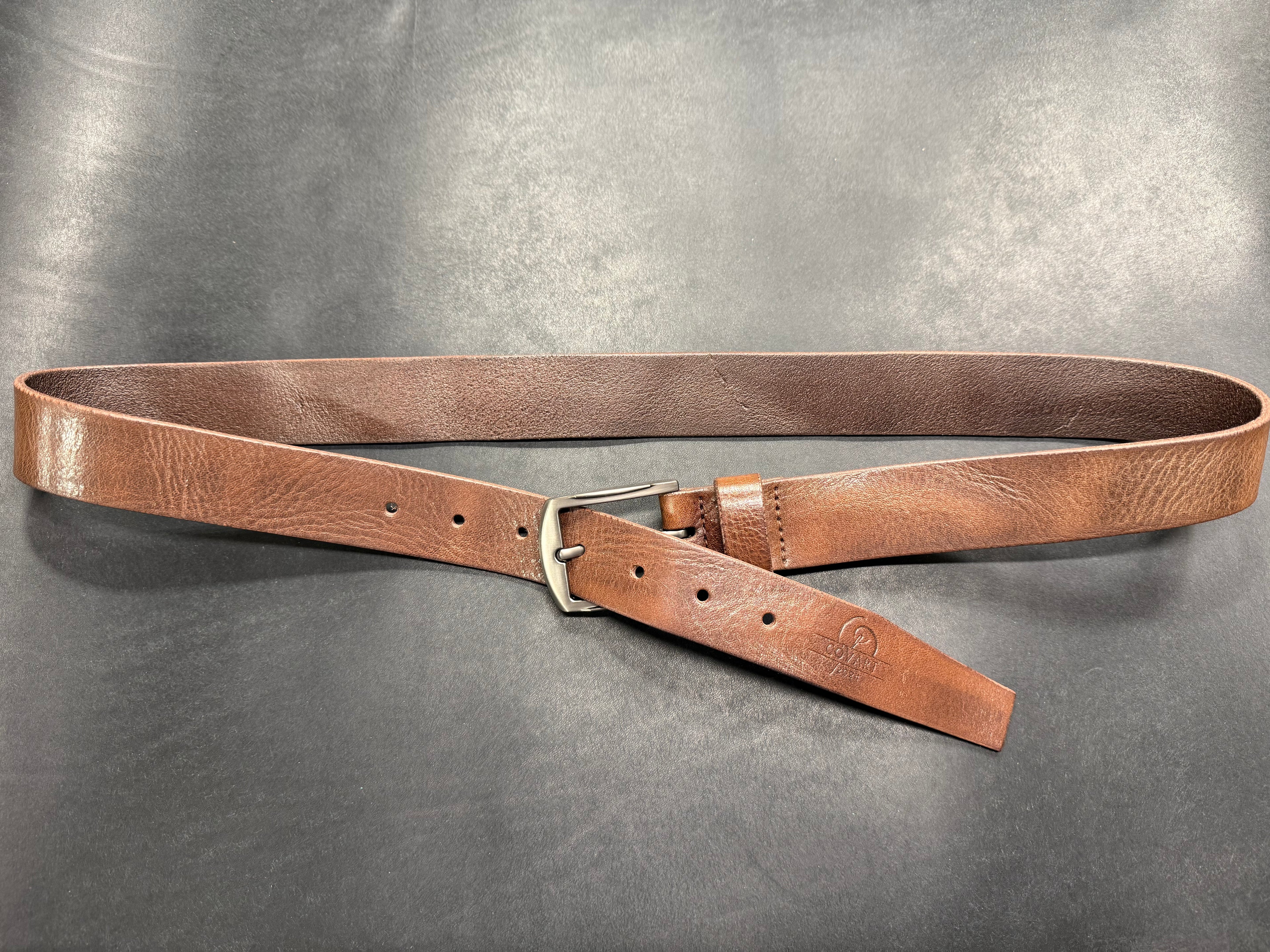 Hand stitched leather belt Zerath 35 Vintage