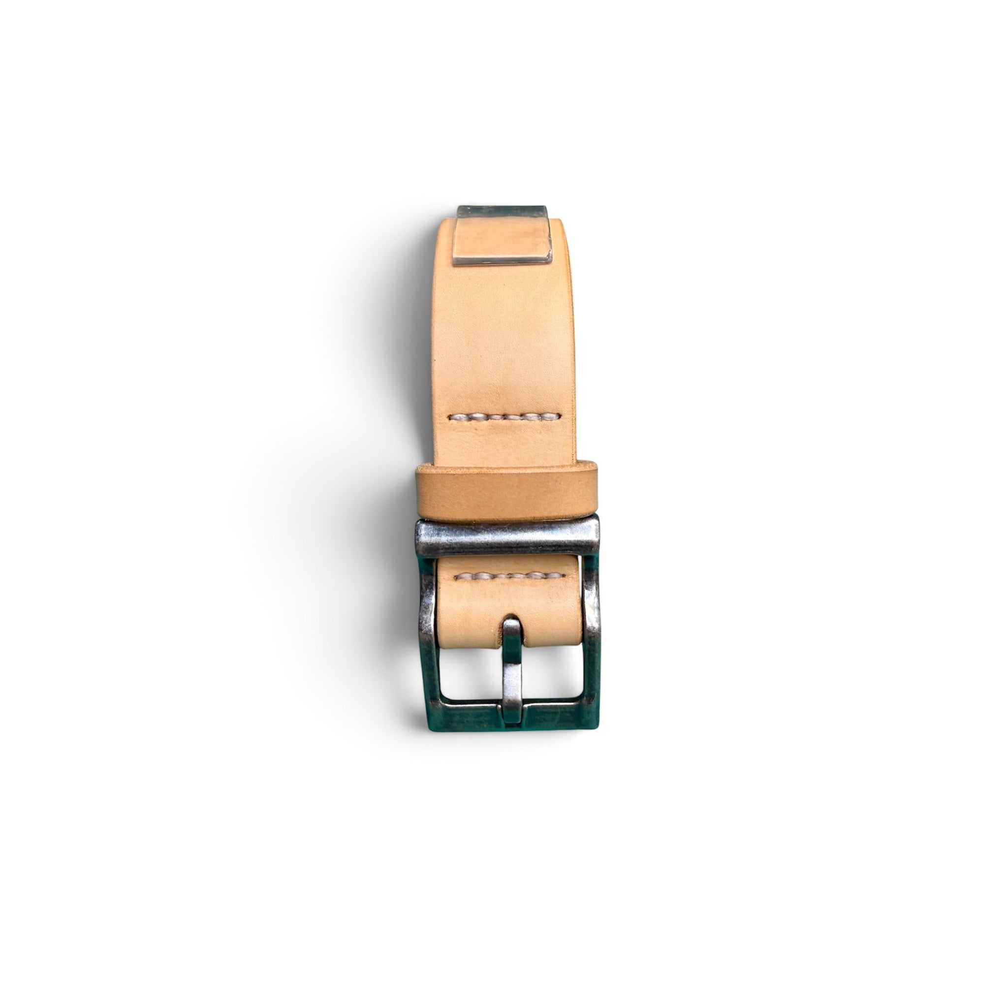 Hand-stitched Leather Belt Nature 40