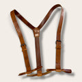 Hand-stitched vintage leather suspenders
