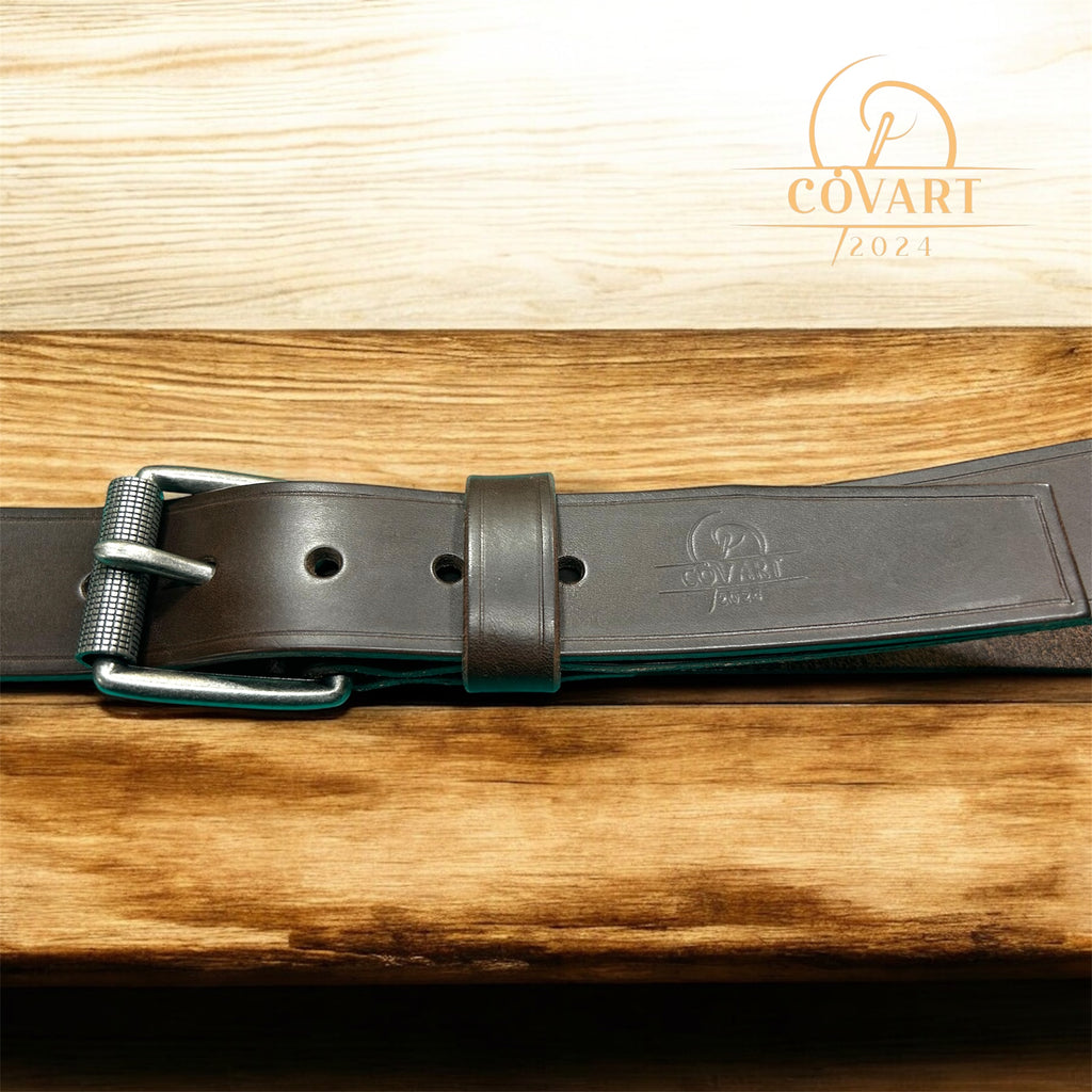 Hand-stitched leather belt Dravon 40